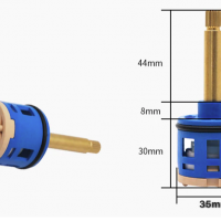 35mm - 4 Output Diverter core for steam and shower cabins