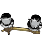 2 dial 3 Output Thermostatic Shower Valve