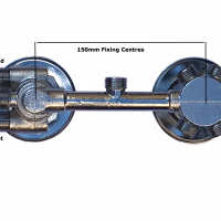 Vidalux Florenta Thermostatic Shower Valve Rear View with Dimensions