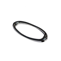 A polished stainless steel oval back-to-back shower door handle featuring a high-gloss chrome finish, isolated on a white background. The handle displays a sleek, curved loop design that offers a comfortable grip, measuring approximately 170 mm in length. Visible detailing shows the robust construction where the inner and outer handle sections connect, making it an ideal rust-resistant replacement for glass shower doors and steam cabins with 145 mm hole centres.