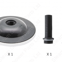 14.8cm Chrome ABS Roof Monsoon shower head - Whats included
