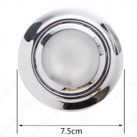 12v Ceiling Spot light for steam and shower cabins Diameter view
